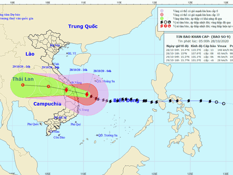 Bão số 9 (Molave) mạnh nhất trong vòng 20 năm qua